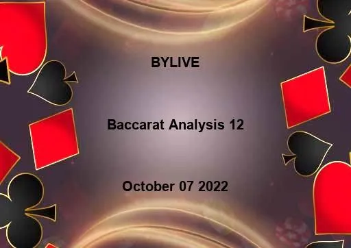 Baccarat Analysis - BYLIVE October 07 2022 - 12